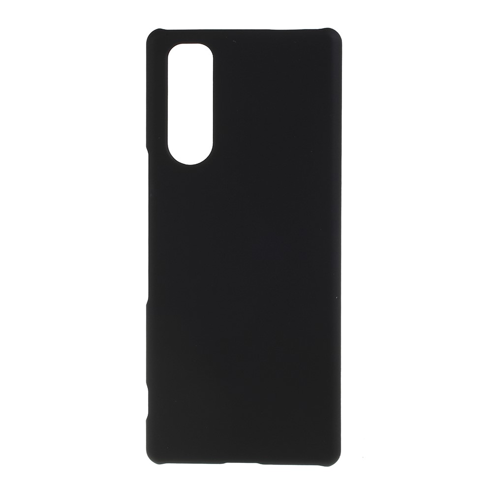 Rubberized Hard PC Case for Sony Xperia 5 - Black-1