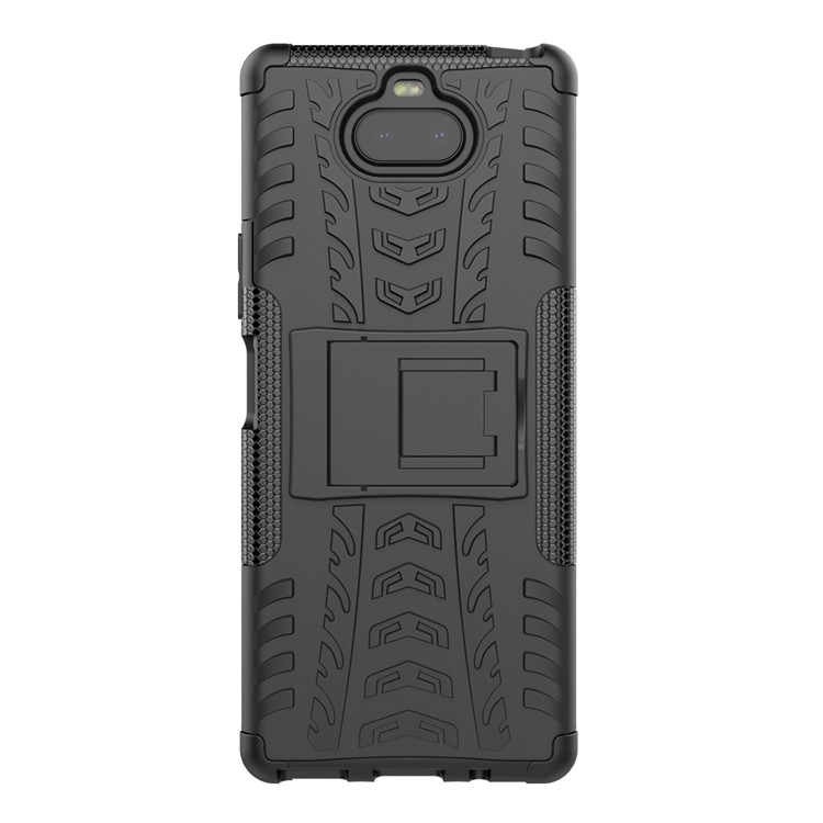 Anti-slip PC + TPU Hybrid Case with Kickstand for Sony Xperia 20 - Black-3