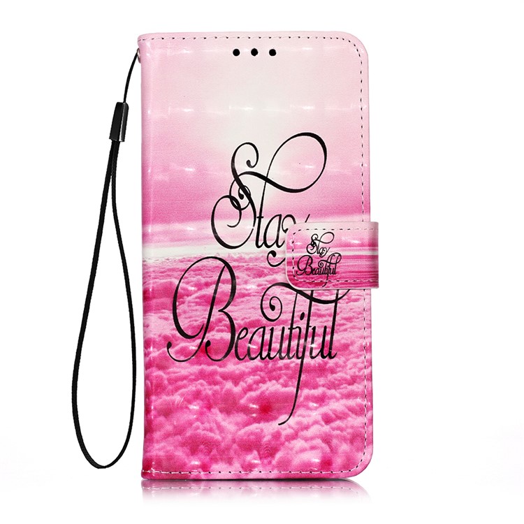 Pattern Printing Light Spot Decor Leather Wallet Stand Case for Sony Xperia 5 - Stay Beautiful-4