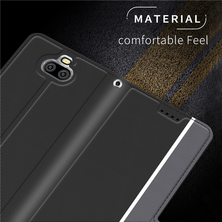 For Sony Xperia 8 BaiYu Series Magnet Adsorption Leather Dual Card Slots Case - Black-8