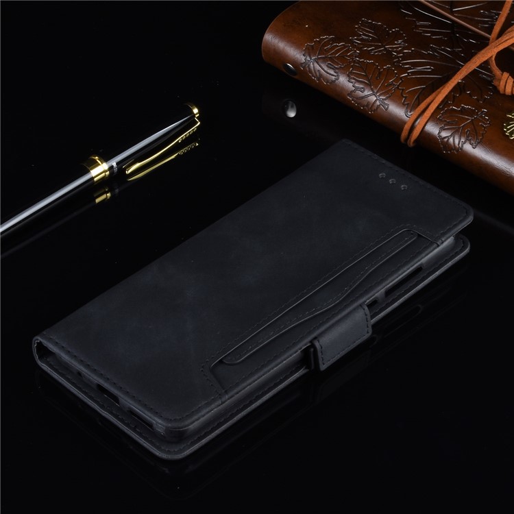 PU Leather Multiple Card Slots Phone Wallet Stand Case Shell for Sony Xperia 8 - Black-11