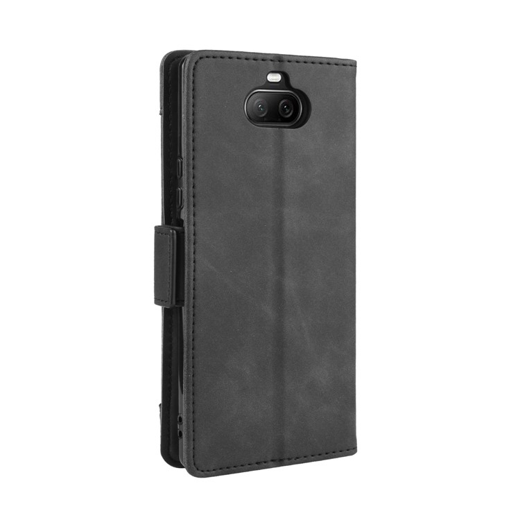 PU Leather Multiple Card Slots Phone Wallet Stand Case Shell for Sony Xperia 8 - Black-5