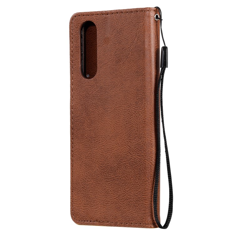 Wallet Leather Stand Case for Sony Xperia 5 - Brown-3