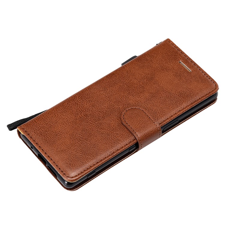 Wallet Leather Stand Case for Sony Xperia 5 - Brown-7