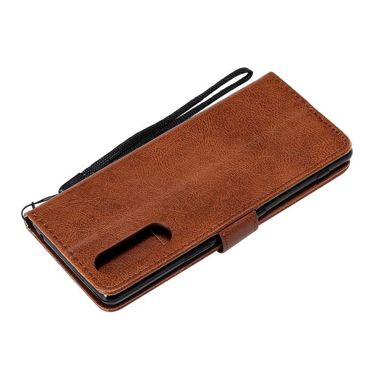 Wallet Leather Stand Case for Sony Xperia 5 - Brown-8