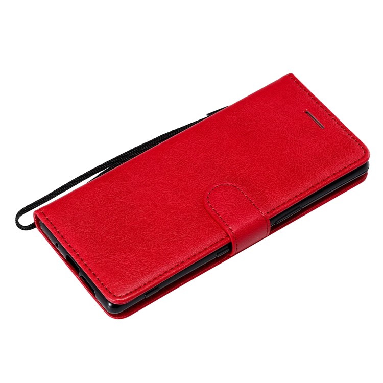 Wallet Leather Stand Case for Sony Xperia 5 - Red-7