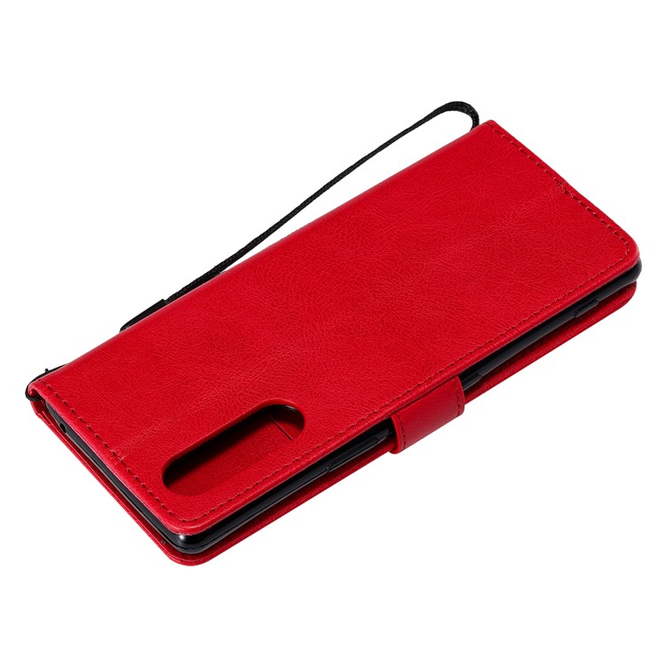 Wallet Leather Stand Case for Sony Xperia 5 - Red-8