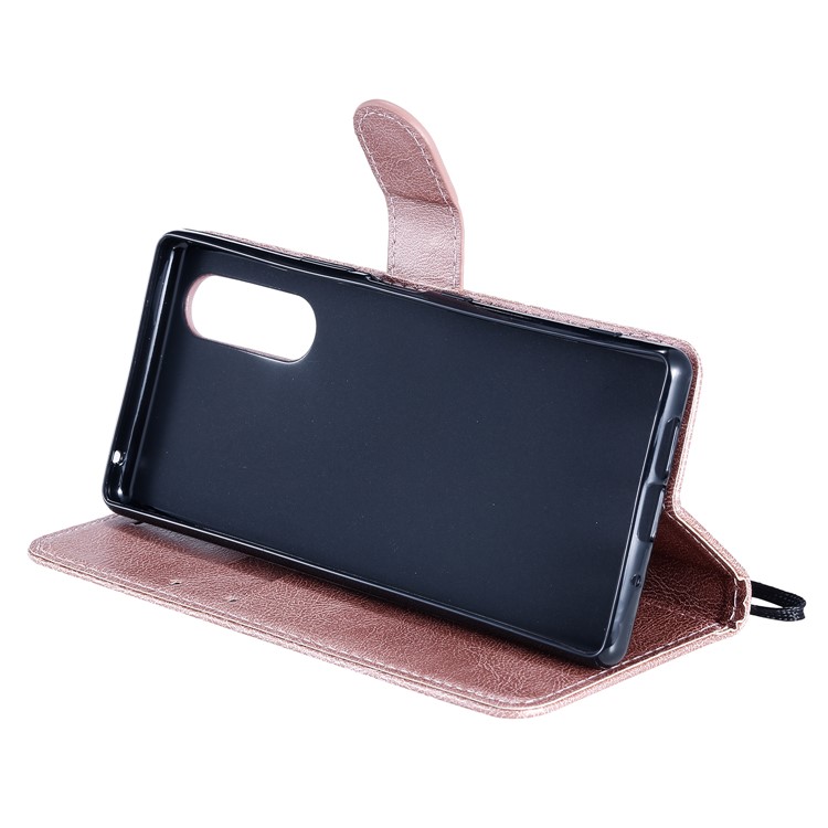 Wallet Leather Stand Case for Sony Xperia 5 - Pink-6