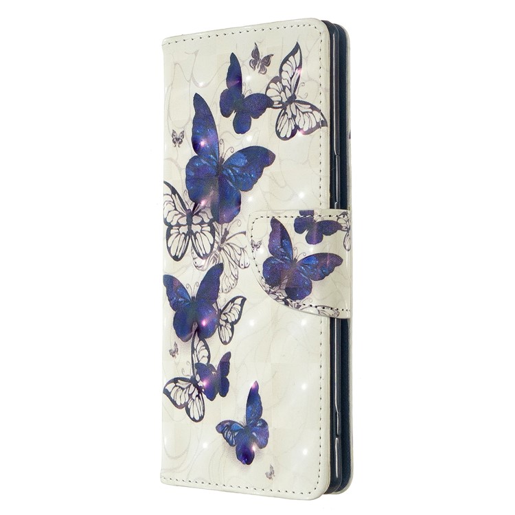 Pattern Printing Light Spot Decor Leather Wallet Case for Sony Xperia 5/XZ5 - Beautiful Butterfly-2