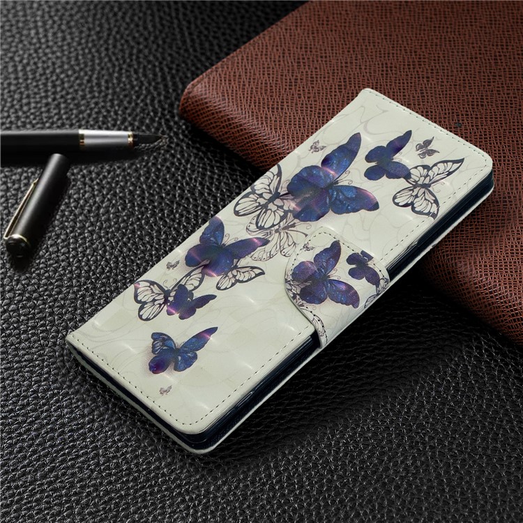 Pattern Printing Light Spot Decor Leather Wallet Case for Sony Xperia 5/XZ5 - Beautiful Butterfly-7