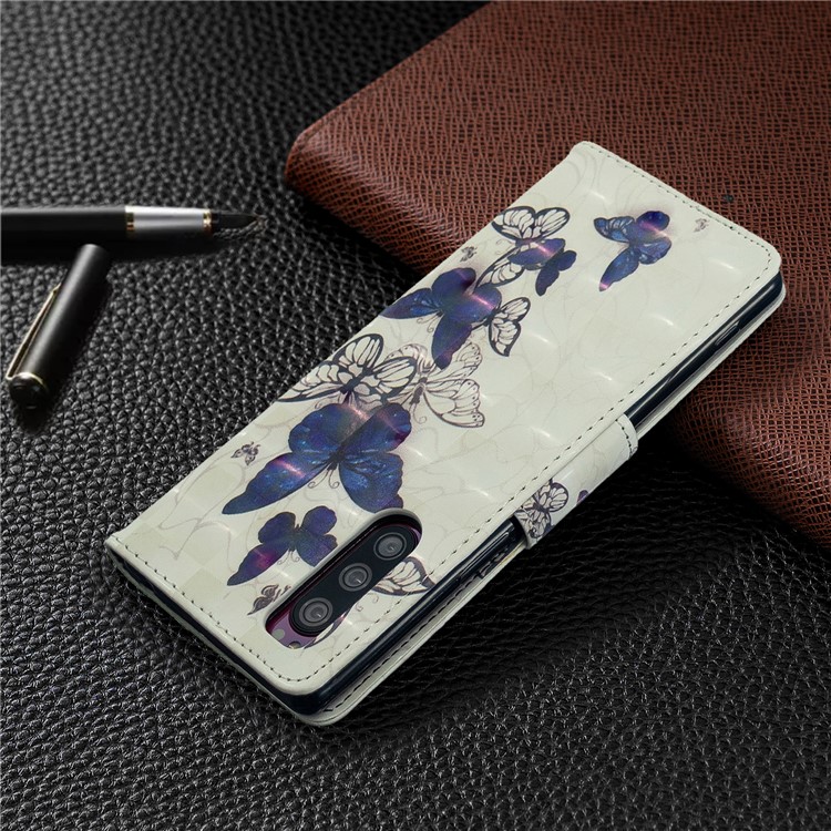 Pattern Printing Light Spot Decor Leather Wallet Case for Sony Xperia 5/XZ5 - Beautiful Butterfly-8