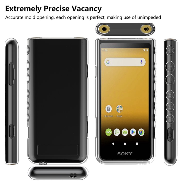 Clear Drop-resistant TPU Phone Shell for Sony Walkman NW-ZX500/ZX505/ZX507-6