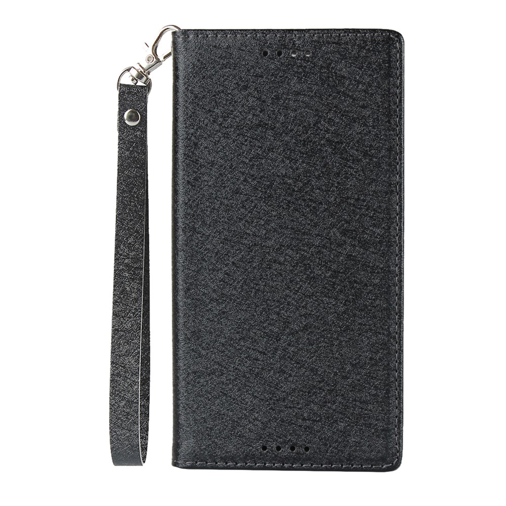 Silk Skin Wallet Stand Leather Phone Case for Sony Xperia XZ Premium - Black-2