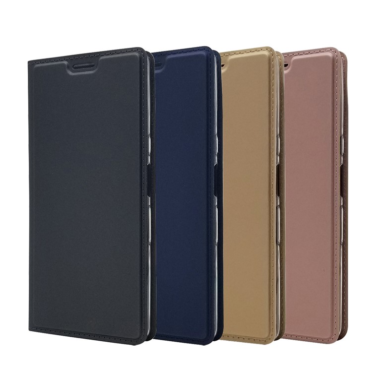 Caso Titular Do Cartão De Couro Adsorção Magnética Para Sony Xperia L3 - Preto-10