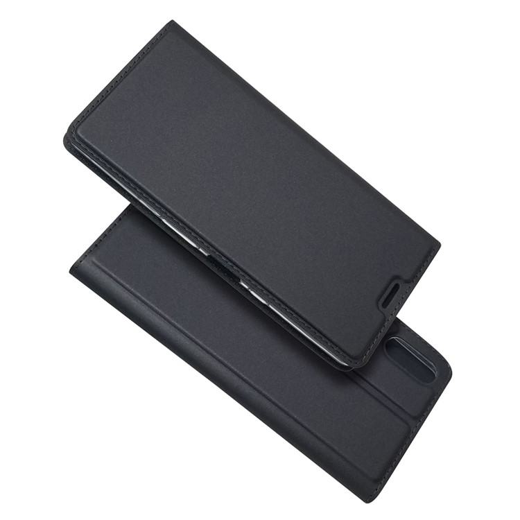 Caso Titular Do Cartão De Couro Adsorção Magnética Para Sony Xperia L3 - Preto-2