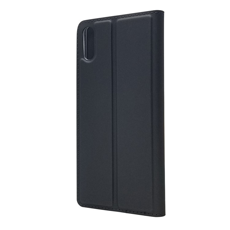 Caso Titular Do Cartão De Couro Adsorção Magnética Para Sony Xperia L3 - Preto-4