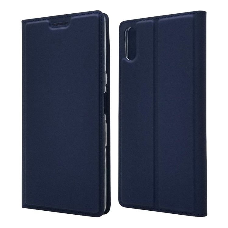 Cas Magnétique Porte-cartes En Cuir D'adsorption Pour Sony Xperia L3 - Bleu Foncé-1