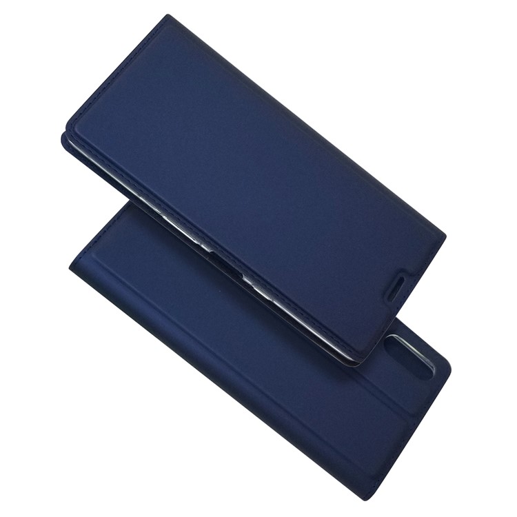 Cas Magnétique Porte-cartes En Cuir D'adsorption Pour Sony Xperia L3 - Bleu Foncé-2