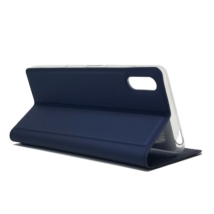 Cas Magnétique Porte-cartes En Cuir D'adsorption Pour Sony Xperia L3 - Bleu Foncé-5