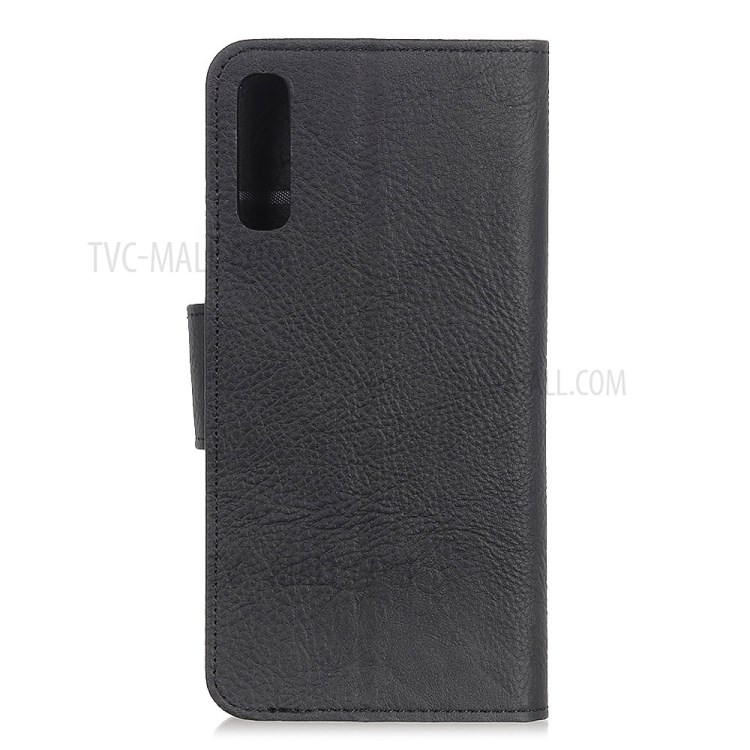 Litchi Skin Leather Wallet Case for Sony Xperia 10 II - Black-2