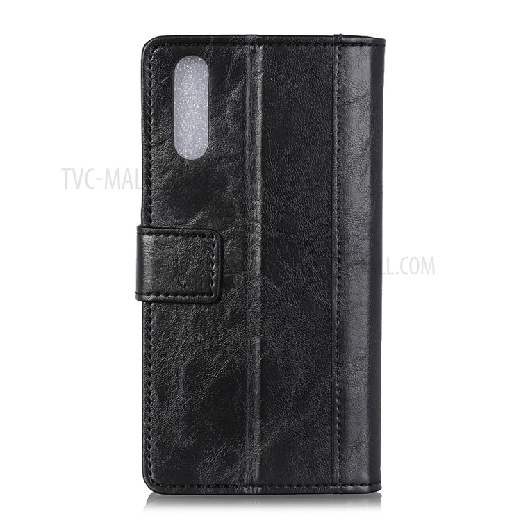 Rivet Decorated Wallet Leather Magnetic Phone Case for Sony Xperia 10 II - Black-3