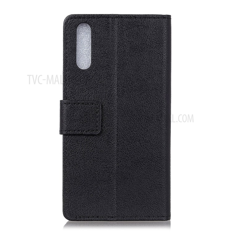 PU Leather Wallet Stand Phone Cover for Sony Xperia 1 II - Black-3