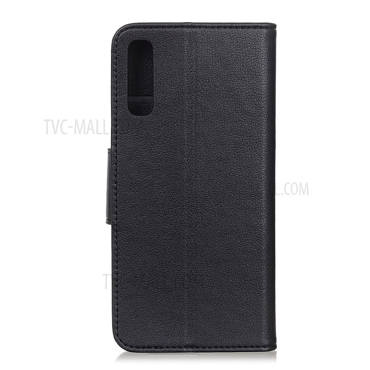 Litchi Skin Leather Wallet Stand Case for Sony Xperia 1 II - Black-3