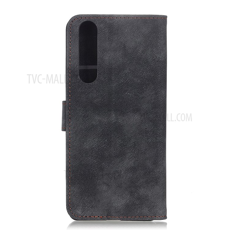 Wallet Stand PU Leather + TPU Cover Case for Sony Xperia 10 II - Black-8