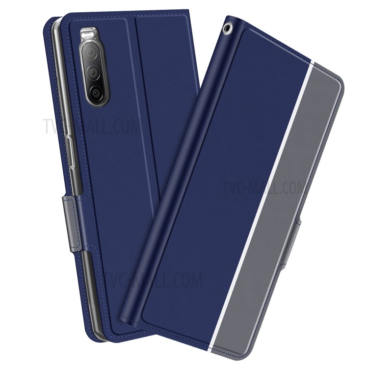 BaiYu Series Stylish Leather Phone Case for Sony Xperia 10 II - Blue-1