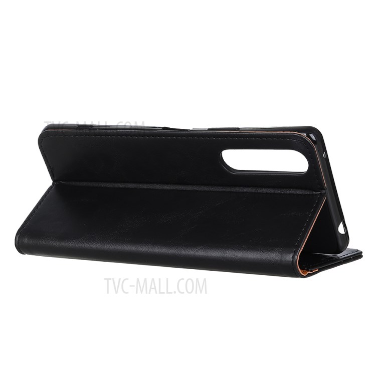Ständerabdeckung Fall Lederbrieftasche Für Sony XPERIA 10 II - Schwarz-2