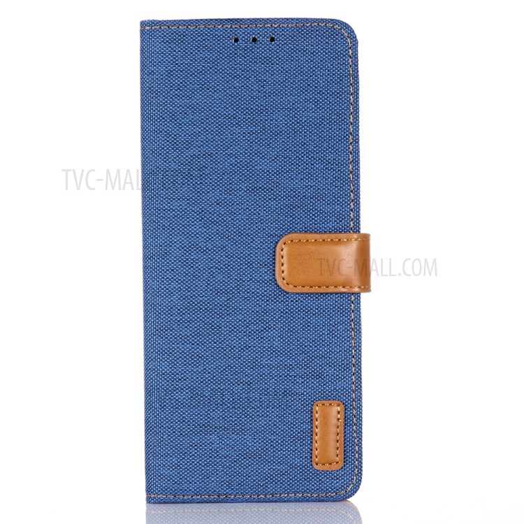 Oxford Cloth Flip Leather Wallet Protector Cover for Sony Xperia 10 II - Baby Blue-2