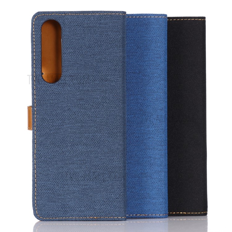 Oxford Cloth Wallet Leather Protective Shell for Sony Xperia 1 II - Dark Blue-11