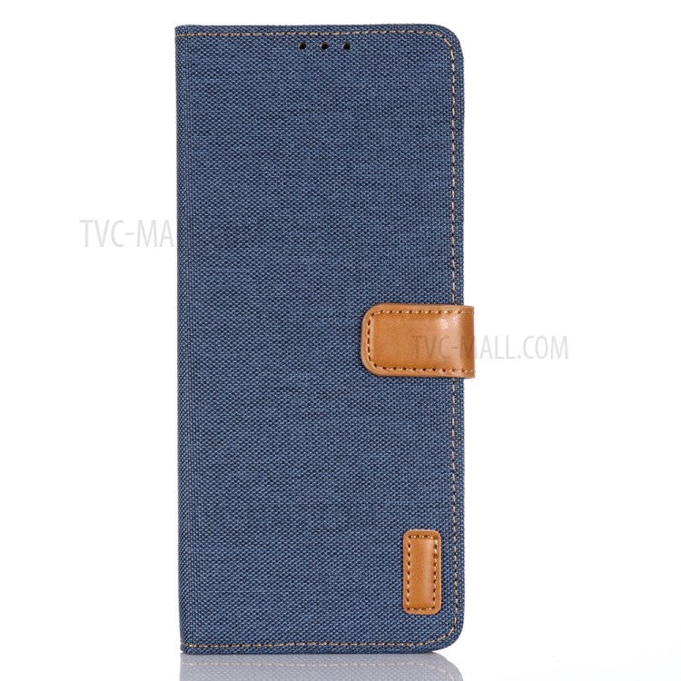 Oxford Cloth Wallet Leather Protective Shell for Sony Xperia 1 II - Dark Blue-2