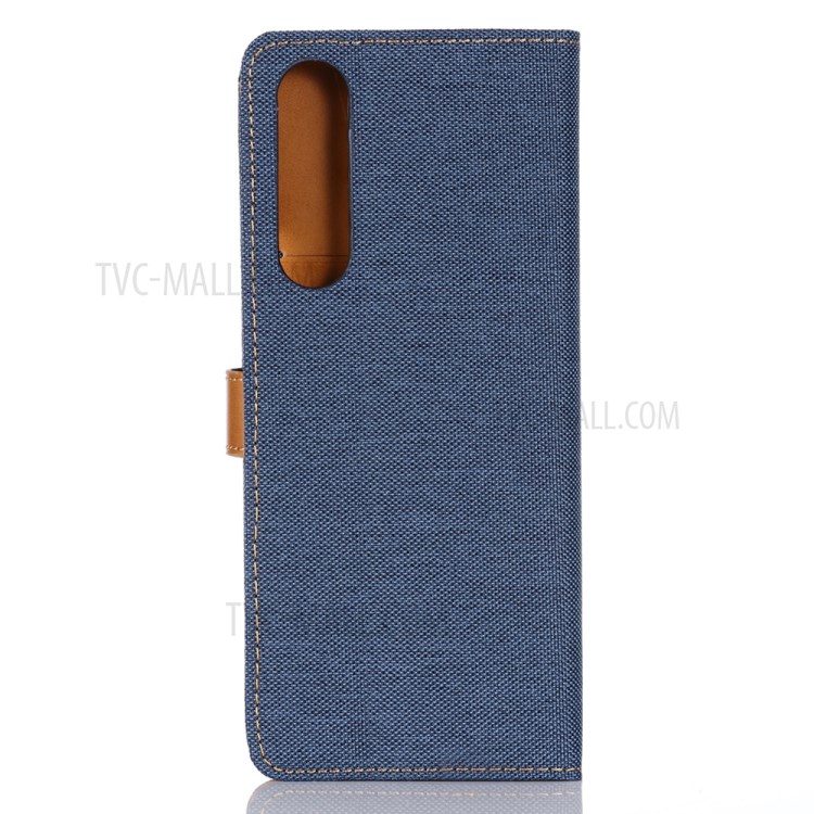 Oxford Cloth Wallet Leather Protective Shell for Sony Xperia 1 II - Dark Blue-3