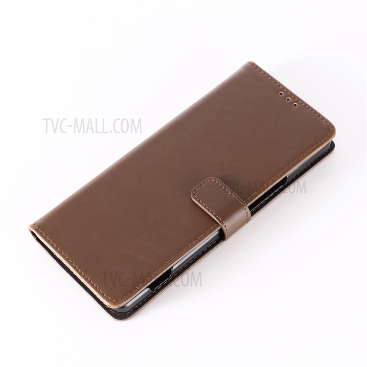 Crazy Horse Retro Leather Folio Cover with Wallet for Sony Xperia 1 II - Coffee-9