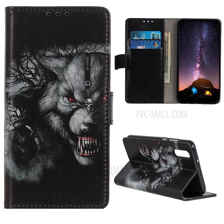 Pattern Printing Wallet Leather Flip Case for Sony Xperia L4 - Fierce Wolf-1