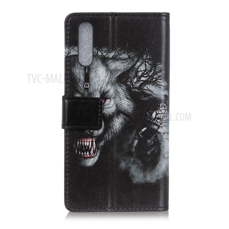 Pattern Printing Wallet Leather Flip Case for Sony Xperia L4 - Fierce Wolf-4