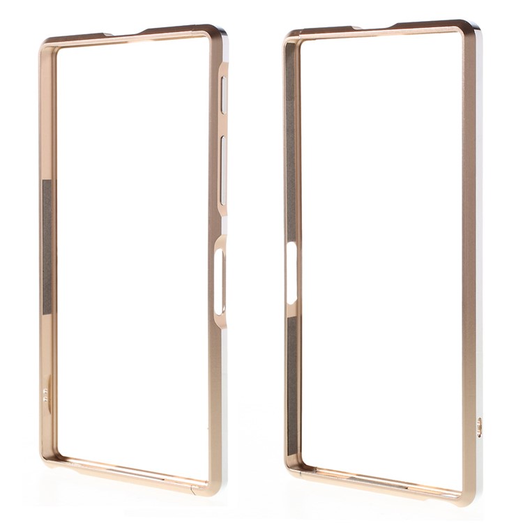 Aluminum Alloy Metal Bumper for Sony Xperia Z5 Premium / Dual + 2 Films - Champagne