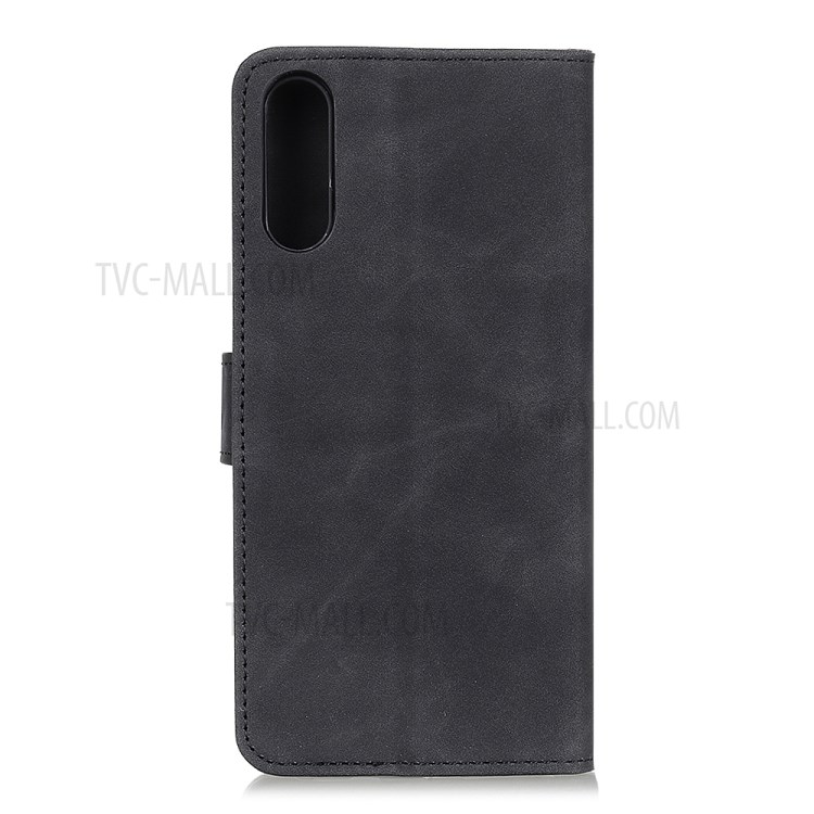 KHAZNEH Retro Leather Stand Case for Sony Xperia L4 - Black-2