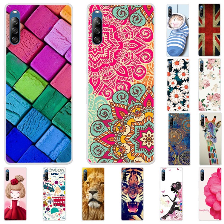 Protective Pattern Printing Soft TPU Phone Shell for Sony Xperia L4 - Flower-6