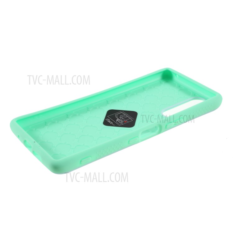 IFACE MALL Série Macaron PC TPU Caso De Proteção De Combinação Para Sony Xperia 5 - Azul / Ciano-6