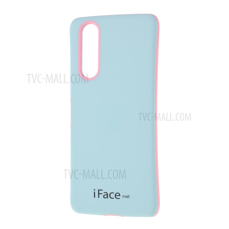 IFACE MALL Macaron Series PC TPU Combo Protection Case for Sony Xperia 5 - Blue / Pink-2