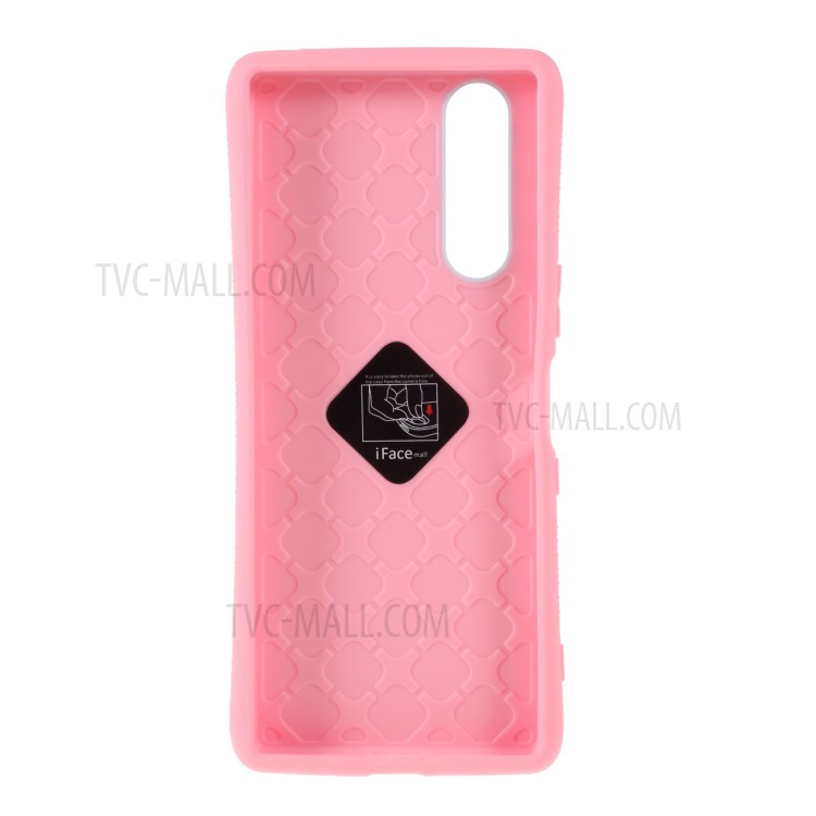 IFACE MALL Macaron Series PC TPU Combo Protection Case for Sony Xperia 5 - Blue / Pink-3