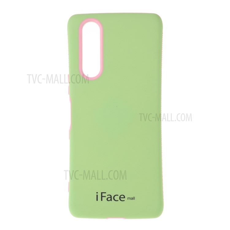 IFACE MALL Macaron Series PC TPU Combo Protection Case for Sony Xperia 5 - Green / Pink-1