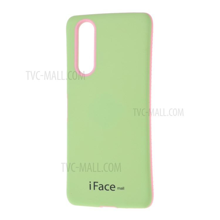 IFACE MALL Macaron Series PC TPU Combo Protection Case for Sony Xperia 5 - Green / Pink-2