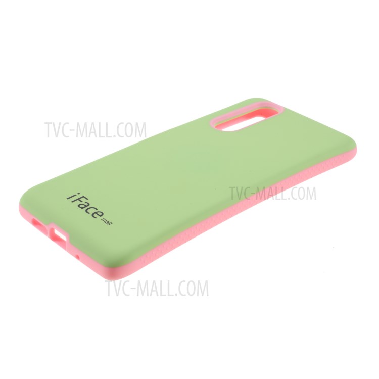 IFACE MALL Macaron Series PC TPU Combo Protection Case for Sony Xperia 5 - Green / Pink-4