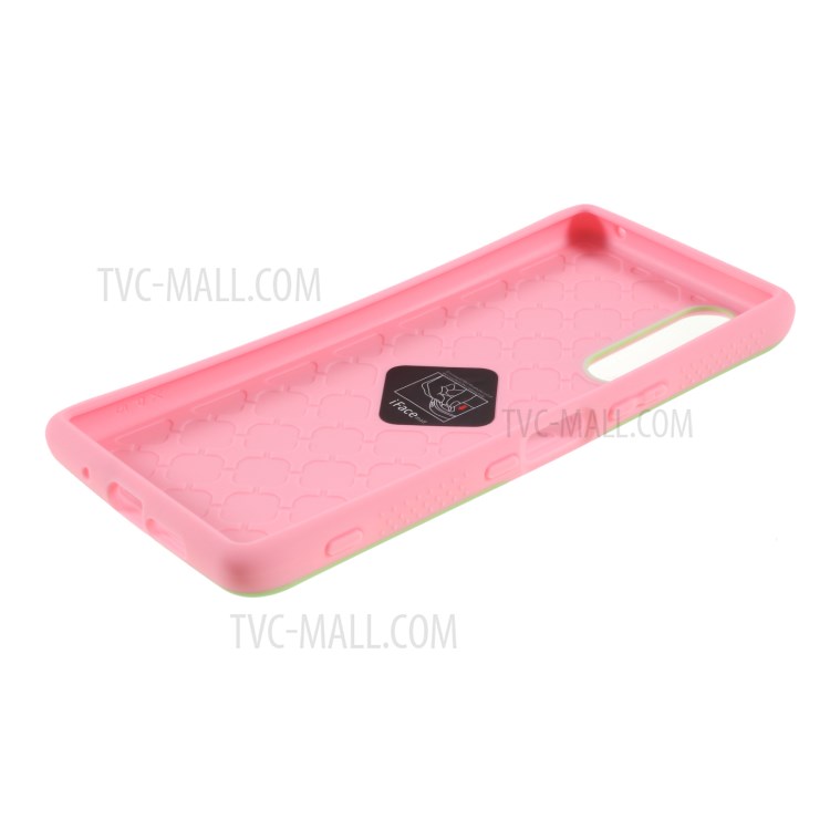 IFACE MALL Macaron Series PC TPU Combo Protection Case for Sony Xperia 5 - Green / Pink-5