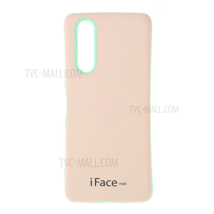 IFACE MALL Macaron Series PC TPU Combo Protection Case for Sony Xperia 5 - Pink / Cyan-1