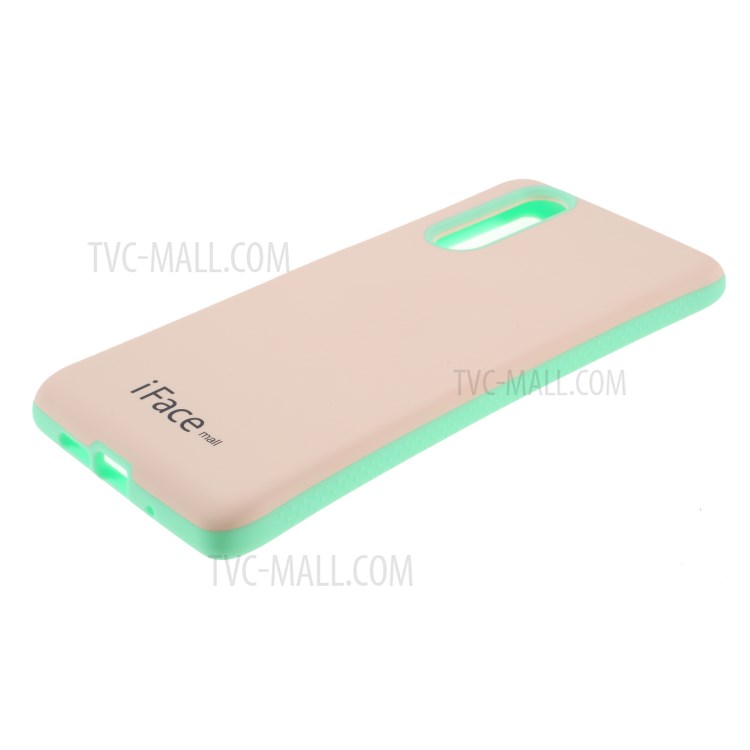 IFACE MALL Macaron Series PC TPU Combo Protection Case for Sony Xperia 5 - Pink / Cyan-4
