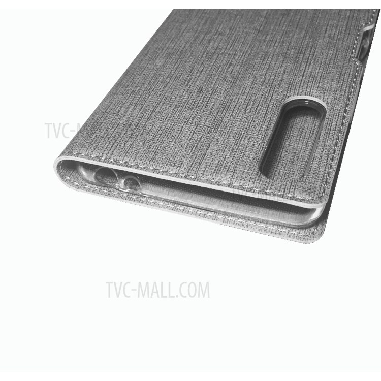 IVL Coque En Cuir Stand Fente Pour Carte DMX Texture Croix Pour Sony Xperia L4 - Gris-21